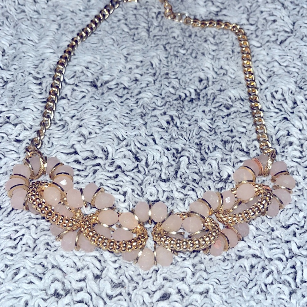 Beautiful gold and pink necklace